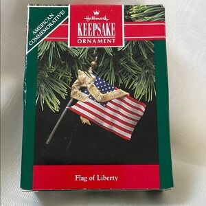 Hallmark Keepsake Flag of Liberty Ornament 1991 in original box